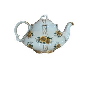 Vintage Ellgreave Genuine Ironstone Sunflower Teapot Wood & Sons England